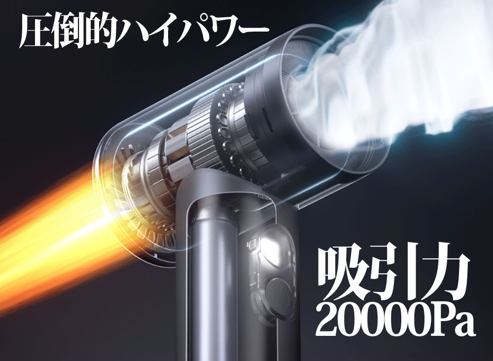 圧倒的ハイパワー吸引力20,000パスカル